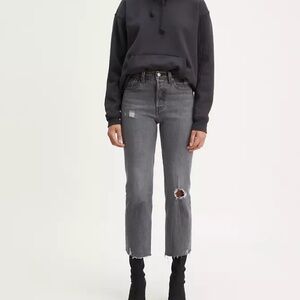 Levi's gray/black Straight Leg Women's Jeans